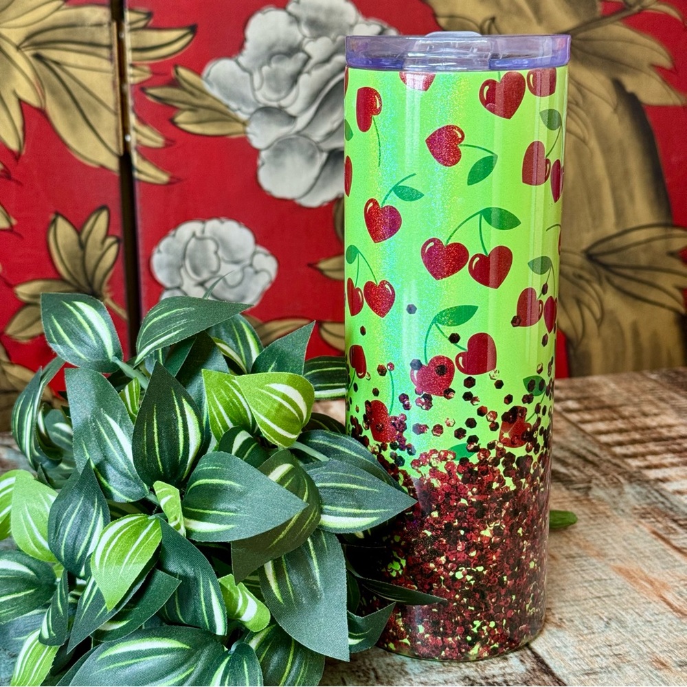 Shimmery Cherry Insulated Tumbler | #S28